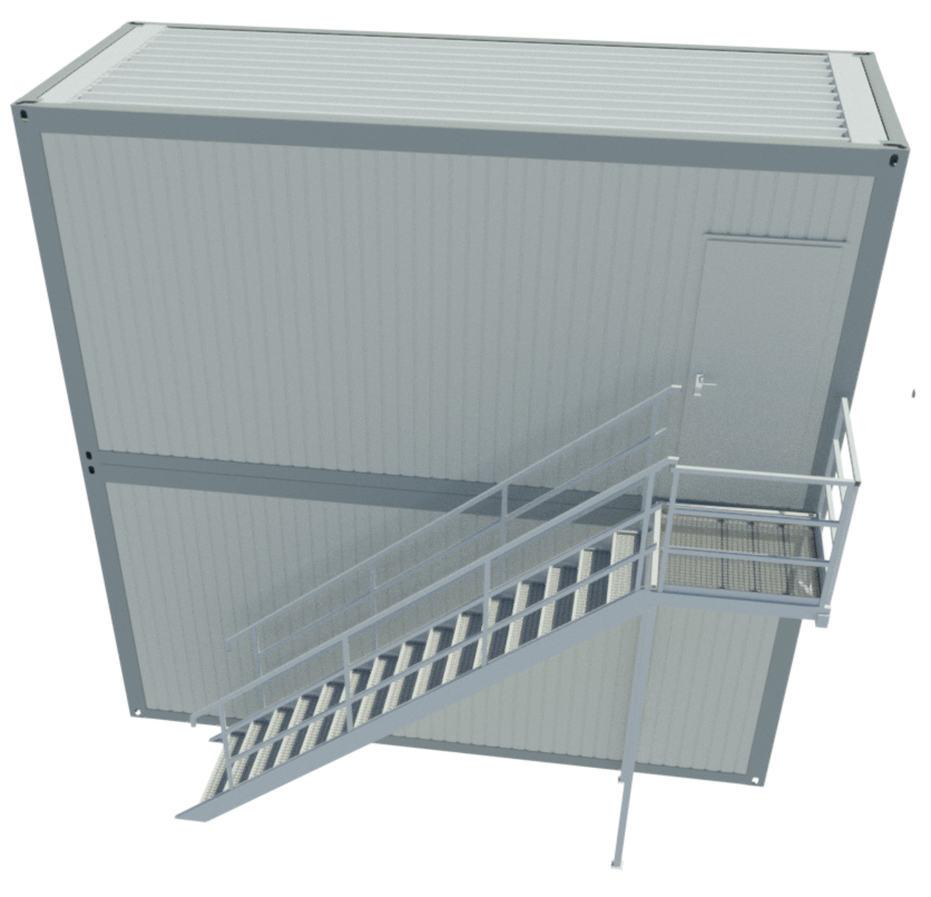 Treppensystem / Aufgangsmodul & Podest längsseitig